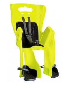 Кресло велосипедное детское Bellelli Little Duck Standard Multifix неоново-жёлтое с чёрной подкладкой