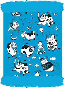 Купить бафф 4FUN Polartec Funny cow blue