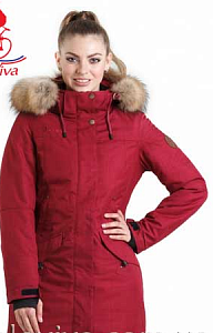 Жіноча зимова куртка-парку Azimuth B8521 (Червона)