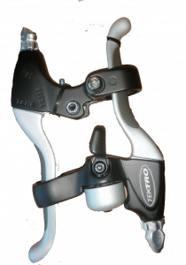 Купить Комплект тормозых ручек Tektro CL530TS+CL535RT со звонком