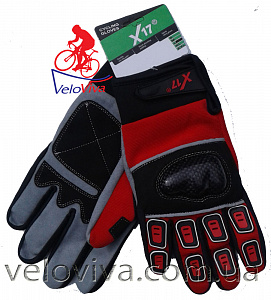Велоперчатки X17 XGL - 751rd закриті Велоперчатки X17 XGL - 751rd закриті