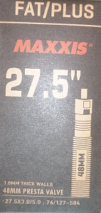 Maxxis Fat/Plus 27/5x3/0/5.0 presta 48 mm - камера на велосипед Купить Maxxis Fat/Plus 27/5x3/0/5.0 presta 48 mm - камера на велосипед