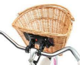 Велосипедна корзина на кермо з пластика (плетена)